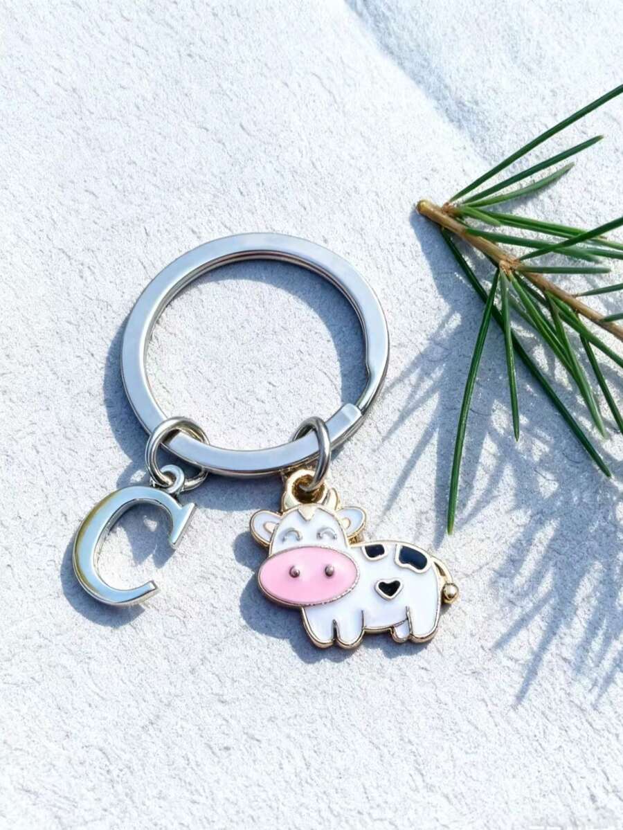 Cute Cow Keychain Gift For Cow Lovers