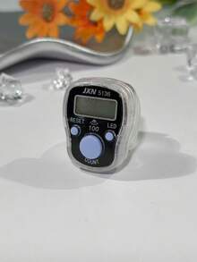 1pc Transparent Electronic Counter, Middle Eastern Arabic Digital Convenient Ring Counter, Stress Relief Hand Press Counter, Compact & Portable, Suitable For Prayer Counting, Knitting Counting, Business Use, Golf, Etc. - Multicolor - View 24