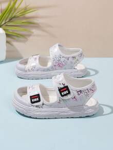 1双休闲百搭魔术贴凉鞋，软底防滑新款儿童凉鞋，适合小学生，耐穿运动凉鞋 - 米色 - 查看 2