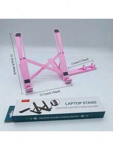 Laptop Stand For Desk By Zimtal Adjustable Ergonomic Portable Aluminum Holder For Laptop 6 Angles Anti-Slip Riser Compatible With 9-15.6 Inch Laptops (Silver)