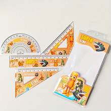 Tralalero Tralala Tung Tung Sahur Themed Ruler - Imaginative Italian-Style Design, Suitable For Office, Teaching And Drawing, An Essential Fun Accessory For School, Also A Whimsical Stationery Item, Sturdy Structure With Smooth Edges - Multicolor - View 4