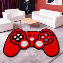 1 pieza Alfombra con forma de control de juegos, alfombra de videojuego con mando negro, alfombra de juegos para jugadores, para dormitorio de niños, decoración de entusiastas de los juegos, alfombra elegante, alfombra de ducha, cojín de sofá, decoración del hogar, alfombra para sala de estar, dormitorio, entrada, cocina, baño, estudio - Multicolor - Ver 6