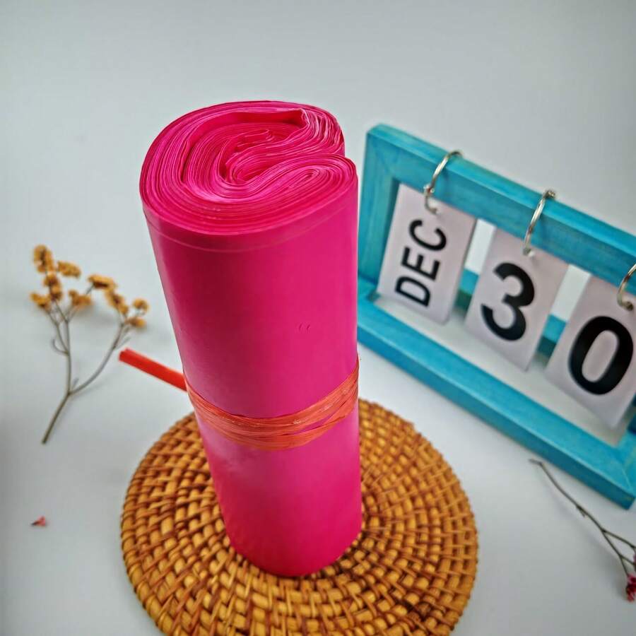 100pcs/Pack PE Thickened Waterproof Fuchsia High Adhesive Universal Packing Express Bags - Hot Pink - View 1