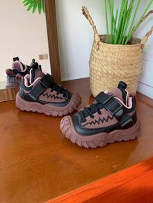 2-13 Years Old All-Season Casual Fashion Versatile Children's Sports Shoes, Unisex Neutral Style Kids' Sports Shoes, New Spring/Autumn Outdoor Anti-Slip Durable Cool Purple-Red Boys' Hiking Shoes, Girls' Running Shoes, Soft Bottom Comfortable Lightweight Toddler Walking Shoes, Breathable Full Leather Girls' Casual Shoes For Autumn/Winter - Red Violet - View 3