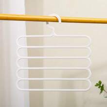 1 Piece/5 Pieces/10 Pieces, Pants Rack, Home Pants Hanger Wardrobe With Built-In Multi-Layer Non Slip Seamless Shelf, Multi-Functional Scarf Storage Rack, Multi-Functional Pants Hanger, Scarf And Tie Rack, Home Pants Storage Rack, Changing Room, Bedroom Wardrobe, Changing Room Storage Room, Locker, Clothing Storage Room, Closet Organization And Storage Room, University Dormitory, Space Saving, Back To School Supplies. - White - View 6