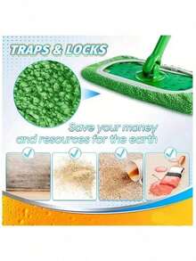 10pcs Flat Mop Replacement Cleaning Cloth Pads, Washable And Reusable Slouchy Mop Pads, Floor Cleaning Mop Refills, Dry & Wet Use, Suitable For Kitchen, Bathroom, Home Cleaning Supplies - Multicolor - View 6