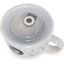 Nightmare Before Christmas  The Santa Jack Wreath Ceramic Soup Mug Bowl With Vented Lid Holds 24 Ounces - 黑色 - 查看 3