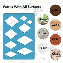 GORGECRAFT 2 Styles Teardrop Earring Template Reusable Diamond Jewelry Shape Templates Geometric Stencils Leather Earring Acrylic Cutting Stencil For Bracelets Earrings DIY Crafts Making 3.5 X 5.1 - As Pic - View 6
