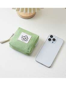 Mini Cute Cartoon Coin Purse, Portable Lipstick/Cosmetic Bag, Earphone Cable Organizer, Suitable For Vacation, Beach, Bathroom, Bedroom, Large Capacity