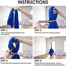 Columpio sensorial para Yoga, Hamaca Interior, Columpio de Terapia elástica para hamacas Ideales para acurrucarse para Autismo, Columpio de Terapia de Asiento ()(1) - Multicolor - Ver 4