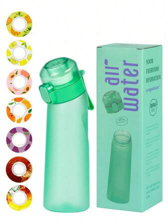 1個 カラーボックスセット スポーツウォーターボトル 1個ランダムラウンド フルーツ香料ポッド 0糖 0カロリー - 香りのみ味は変わりません フィットネス アウトドアスポーツ バースデーギフトに最適なおしゃれでクリエイティブなウォーターカップ