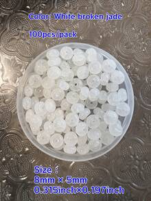 50/100 件 5 毫米 X 8 毫米仿玉、玛瑙、算盘珠、散珠、轮珠、隔珠适用于 DIY 珠宝制作、手链、钥匙扣、项链、工艺品装饰、彩色珠子材料，激发您的创意设计