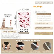 1幅装裱帆布墙画，粉色丘比特艺术，时尚心形，粉色嘴唇印花浪漫墙饰，粉色女孩装饰，情人节装饰，爱情装饰，结婚礼物，情人节海报，周年纪念装饰，现代家居装饰，房间装饰，宿舍装饰，卧室装饰，客厅装饰，浴室装饰，情人节海报，礼物，节日装饰 - 彩色 - 查看 31