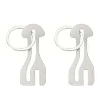 1-4 Reusable Portable Stainless Steel Shopping Cart Token, Shopping Cart Lock Chain, Suitable For Supermarket Shopping Cart, Detachable Shopping Cart Key Ring With, Shopping Cart Lock - Multicolor - View 4