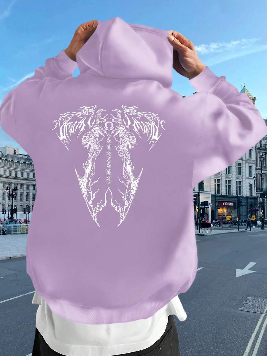 Sudadera con Capucha para Hombre - Morado - Ver 1