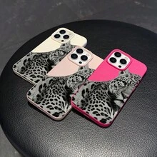 Leopard-Muster,  11/12/13/14/15/17/Air/Pro/Plus/Pro Max und einfache stilvolle Handyhülle. Geschenke für Freunde, Valentinstagsgeschenke - Heißes Pink - Übersicht 3