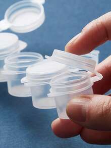 360/240/120/60/30/6pcs Empty Paint Palette Boxes, Acrylic Gouache Watercolor Plastic Empty Boxes With Lids, Mini Acrylic Paint Containers 3ml/0.1oz, Suitable For Students, Exquisite Oil Painting Art Palette - Multicolor - View 2