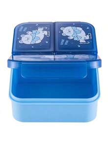 1pc Cartoon Lunch Box With Compartments, 900ml Small Student Bento Box For Adults, Office, Travel Leak-Proof Lunch Box, Microwave/Dishwasher , Birthday/Christmas Gift (Blue) (Pink) (Green) - Multicolor - View 7
