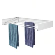 Wall Mounted 80/100cm Airer Towel Drying Rack Extendable Fold Clothes Dryer - one-size - View 5