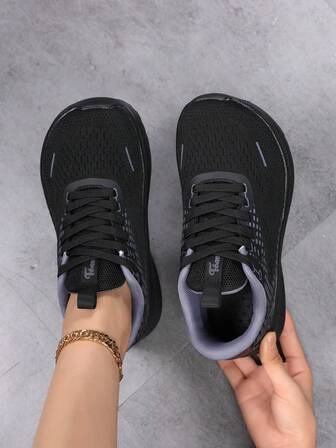 Women's Wide Toe Sports Shoes, Extra Wide & High Instep Design For Wide Feet, Outdoor Sports Running Training Comfortable Lightweight Breathable Mesh Shoes, Suitable For Bunions, Swollen Feet, Wide Feet, Low-Top Lace-Up Thick Sole Shock-Absorbing Casual Chunky Sneakers