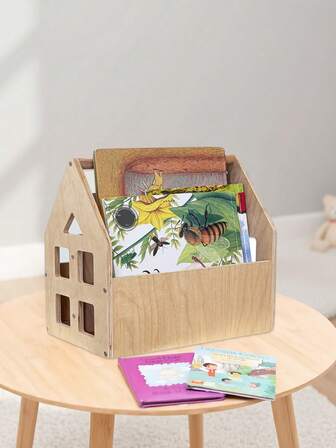 Wooden Children's Bookshelf, Montessori Bookshelf, Suitable For Children's Room, Daycare And Classroom, Toddler Bookshelf, Daycare Bookshelf, Kids Bookshelf, Toy Organization, Room Furniture