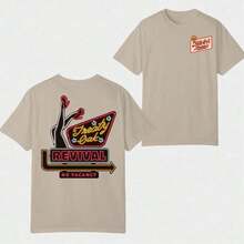Treaty Oak Revival No Vacancy T-Shirt, Vintage Southern Rock Band Graphic Tee, Concert Outfit Top, Casual Summer Streetwear Apparel For Music Fans - màu đen - Xem 2