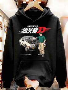 Sudadera con Capucha para Hombre de Estilo Simple Adecuada para la Clase de Estudiantil de Manga Larga BHMS - Negro - Ver 8