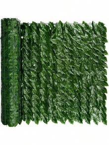 300cm*50cm Artificial Evergreen Ivy Fence, Balcony Sunshade Decor, Artificial Turf Roll Fence, Sunshade Net Leaf Fence, Fence, Outdoor Garden Decor