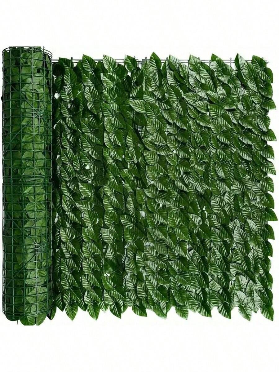 300cm*50cm Artificial Evergreen Ivy Fence, Balcony Sunshade Decor, Artificial Turf Roll Fence, Sunshade Net Leaf Fence, Fence, Outdoor Garden Decor