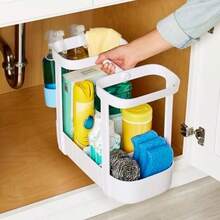 YouCopia SinkSuite - Cesta de limpieza para debajo del fregadero, organizador de suministros de limpieza ajustable de 2 niveles para cocina y baño, organización y almacenamiento(2-Tier Cleaning Caddy) - Multicolor - Ver 5