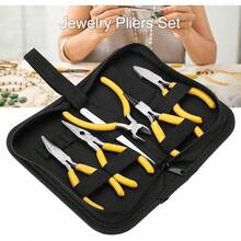Juego de 5 herramientas profesionales para hacer joyas, alicates redondos curvados para hacer abalorios, kit de herramientas de reparación y elaboración de abalorios - 1 - Ver 7