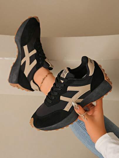 Women's Spring/Autumn White Sneakers, Low-Top, Lightweight, Non-Slip, Durable, Low Heel, Round Toe, Breathable, Comfortable Lace-Up Casual Outdoor Sports Shoes - Versatile Lightweight Casual Shoes, Suitable For All Seasons, With Non-Slip Rubber Sole