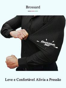 Men's Slim Fit Luxury Dress Shirt With Elastane, Wrinkle-Free Knit | Stylish Breathable Plaid Shirt | Elegant Slim Fit And High-Quality Fabric | Soft And Breathable | Imported Product - 所以 - 查看 4