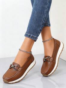 Neue Mode Designer Damen Loafer, handgefertigte Slip-On Lässig Schuhe mit Metall Schmetterling Dekor, Fahrschuh Mokassins, leicht atmungsaktiv mit weichem Lederobermaterial, bequemes Futter, rutschfeste Gummisohle, leise Krankenschwester/Arzt Flache Schuhe, geeignet für Kleider, Jeans, tägliches Gehen, Outdoor, Frühling/Sommer/Herbst, Geschenk für Mittelalter, Jung, Studenten - Braun - Übersicht 5
