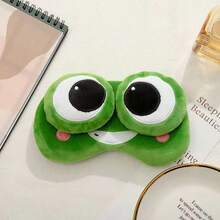 3D Cartoon Sleeping Eye Mask, Breathable, Relieves Eye Fatigue, Suitable For Men And Women - Super Soft Frog Sleeping Eye Mask, Alcohol-Free, Full Of Vitality, Lonely Frog Sad Expression, Breathable Design, Suitable For All Light Beige Types, Travel Nap Essential