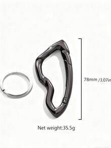 1个不对称造型战斧钥匙扣，登山扣吊坠挂饰，服装配饰，包包酷炫挂件，适合户外旅行挂件，汽车配件，包包挂饰，学校可爱哥特风Y2K圣诞礼物创意，包包配件挂绳带证件夹，汽车配件，包包挂饰，汽车配件，老师朋友姐妹 - 彩色 - 查看 10