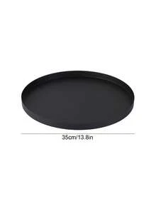 1 件/2 件铁制简约圆形托盘，珠宝和化妆品收纳，入口通道和咖啡桌装饰，浴室和植物托盘 - 彩色 - 查看 19