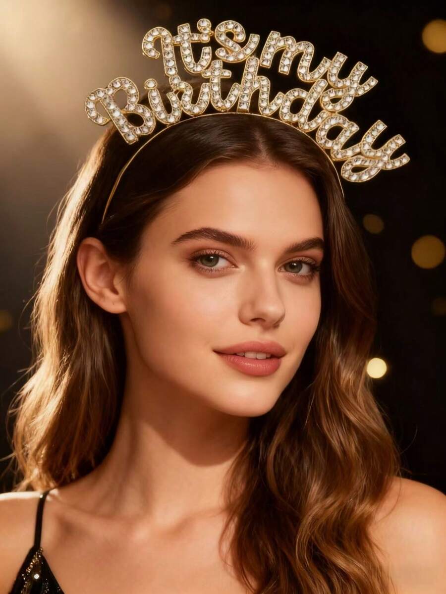 1pc Alloy Crystal Headpiece Hair Accessory - Christmas Deer Antler Hair Band - Christmas Snowflake Headband - Multicolor - View 1