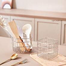 Makeup Storage Basket, Bathroom Vanity Organizer Basket, Multi-Function Desktop Organizer Rack, Dorm Makeup Storage Basket,Room Decor ,Makeup Bag - Multicolor - View 6