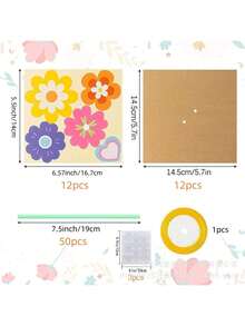 Flower Bouquet Craft Kit - Mother's Day Bouquet Craft, Make Your Own Bouquet, Teacher Appreciation DIY Gift, School Classroom Home Entertainment Activity