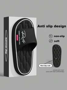 Dép hở mũi thời trang mới cho nam, đế mềm bằng chất liệu EVA, dép đi trong nhà thoáng khí thoải mái, màu đen, phù hợp cho cả đi bộ trong nhà và ngoài trời, dép đi làm thiết yếu hàng ngày. - màu đen - Xem 6