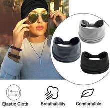 [4PCS Solid Anti-Slip Headbands] 4PCS/Set Solid Colors Sports Headbands With Anti-Slip Knotting, Christmas Gifts Wide & Soft Fashionable Bohemian Headbands-Elastic Yoga Hair Mask, Non-Slip Headbands For Running Sports, Yoga Turban Hair Bands-Hair Accessor  Casual    Polyester    None - 彩色 - 查看 9