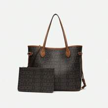 2025 Ny minimalistisk tygväska med stor kapacitet, elegant axelväska för pendling - Brun - Visa 11