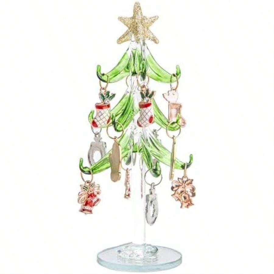 Running Arbolito Navideño Verde con Adornos metálicos | Árbol de Navidad | Decoración de Navidad para Sala, Comedor o Escritorio | Color Verde | 15 cm(default) - Multicolor - Ver 1