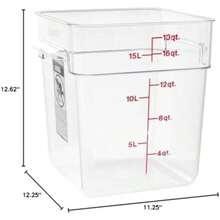 Camwear Square Storage container, 6 Quart(Transparente 18 Quart) - Multicolor - Ver 2