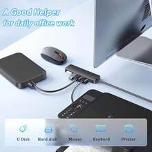 File TraysUSB 3.0 Hub VIENON 4-Port USB Hub USB Splitter USB Expander For Laptop  Flash Drive HDD Console Printer Camera Keyborad Mouse Not For ChargingUSB Hubs - USBPortBlack - Xem 5