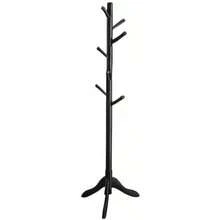 VASAGLE Perchero de Madera Maciza, 3 Alturas Ajustables, 47 x 47 x 175 cm, Ropa, Sombrero, Salón, Dormitorio, Oficina, MRCR04WTV2(Negro Retro) - Multicolor - Ver 8