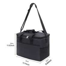 1pc/2pcs Outdoor Picnic Insulated Bag, Thermal Insulated Lunch Tote Bag, Portable Lunch Box Bag, Insulated Lunch Bag, Picnic Cooler Bag, Camping Storage Bag, Outdoor Lunch Bag, Large Capacity Thick Aluminum Foil Picnic Bag, Back To School Student Lunch Bag - Black 2 - View 22