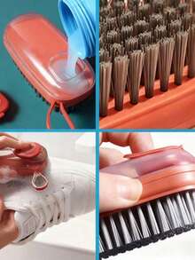 فرشاة تنظيف متعددة الوظائف مع موزع صابون مدمج، أداة تنظيف منزلية وملحق، تنظيف عميق يدوي للأرضيات والحمامات - بدون فوضى، بدون كهرباء مطلوبة، مقبض إرجونومي | أداة شاملة للسجاد والبلاط والفواصل، سهلة إعادة التعبئة، تنظيف عميق فعال - متعدد الألوان - مشاهدة 2