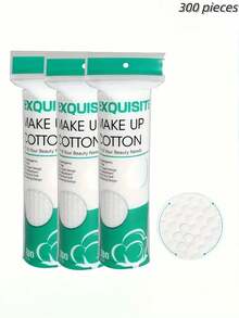 100/600片/包 珍珠质感卸妆棉，柔软亲肤，三层加厚设计，干湿两用，可用于面部和眼部清洁、卸除指甲油，日常护理，方便旅行携带，送给女朋友、情人节、感恩节的礼物 - 白色 - 查看 15